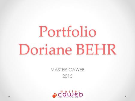 Portfolio Doriane BEHR