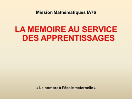 Mission Mathématiques IA76