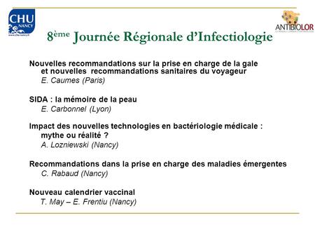 8ème Journée Régionale d’Infectiologie