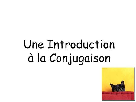 Une Introduction à la Conjugaison