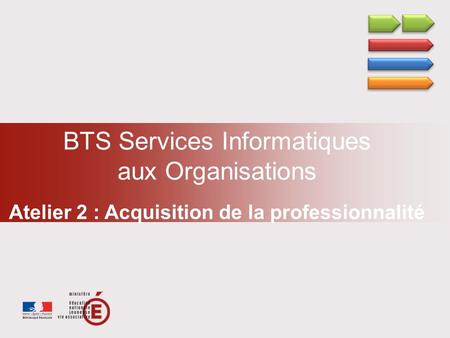BTS Services Informatiques aux Organisations Atelier 2 : Acquisition de la professionnalité.