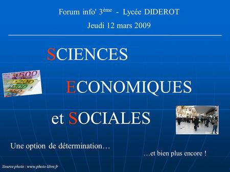 Forum info' 3ème - Lycée DIDEROT