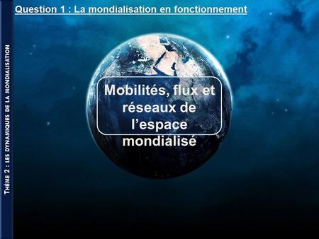 Mobilités, flux et réseaux de l’espace mondialisé