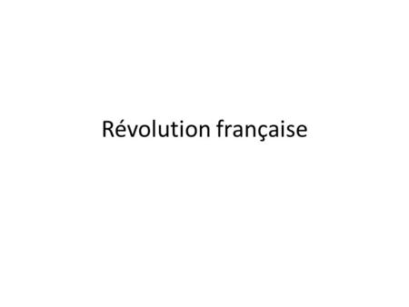 Révolution française.