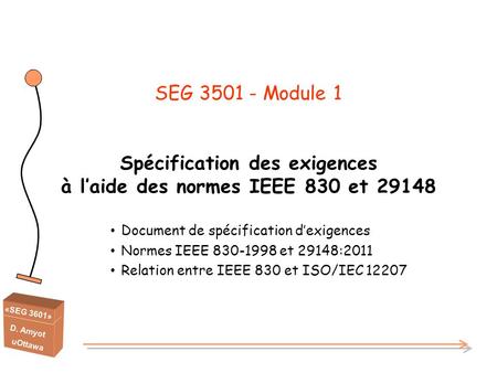 Document de spécification d’exigences Normes IEEE et 29148:2011