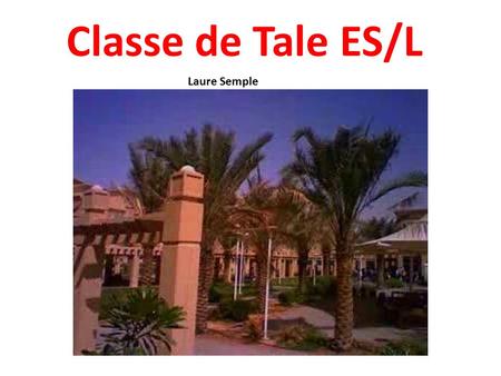 Classe de Tale ES/L Laure Semple. Le programme d’histoire.  Le programme relève de l’histoire contemporaine.  C’est un programme thématique et non pas.