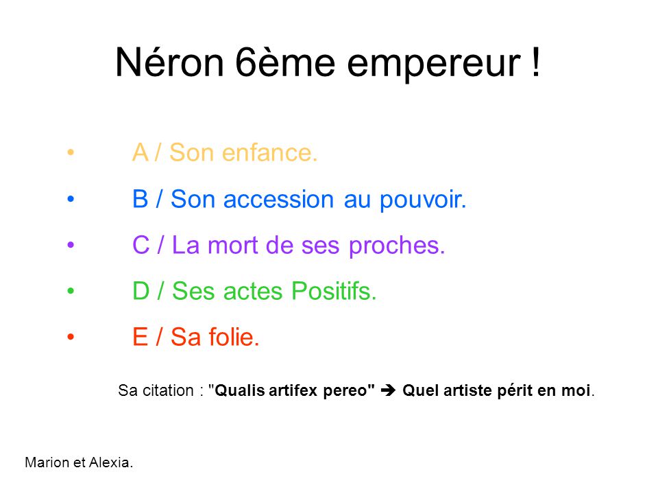 Néron 6ème empereur ! A / Son enfance. B / Son accession au pouvoir. - ppt video online télécharger