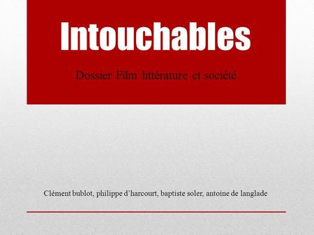Dossier Film littérature et société