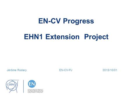 EN-CV Progress EHN1 Extension Project