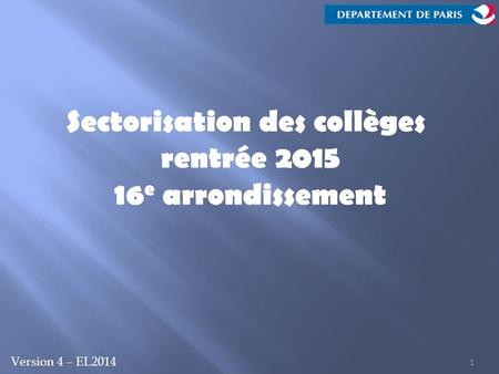 Sectorisation des collèges