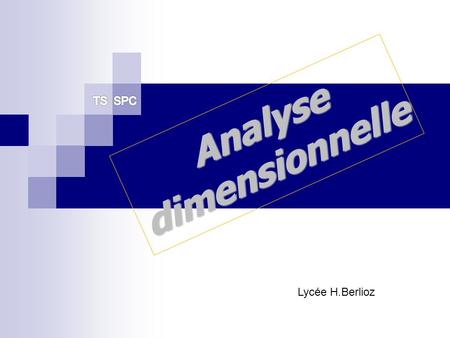 Analyse dimensionnelle