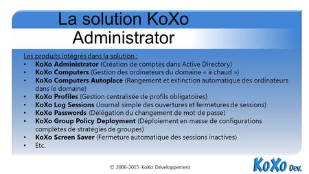 La solution KoXo Administrator