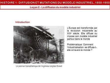 Leçon 2 - La diffusion du modèle industriel