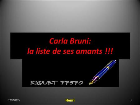 Carla Bruni: la liste de ses amants !!!