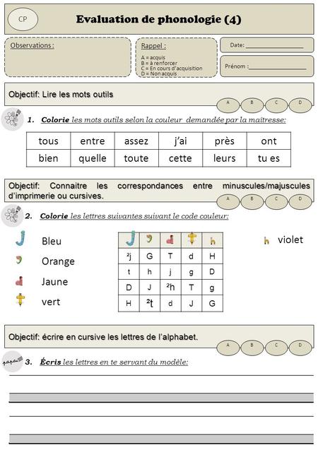 Evaluation de phonologie (4)