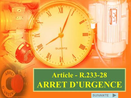 Article - R ARRET D’URGENCE
