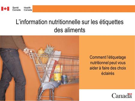 L’information nutritionnelle sur les étiquettes