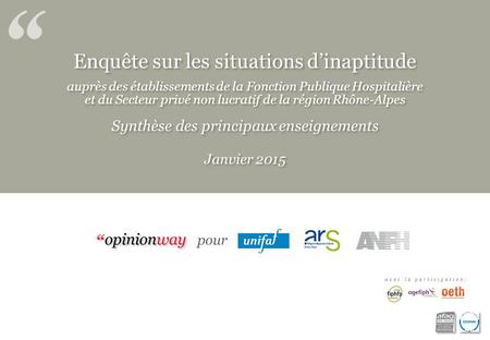 Enquête sur les situations d’inaptitude