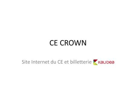 Site Internet du CE et billetterie