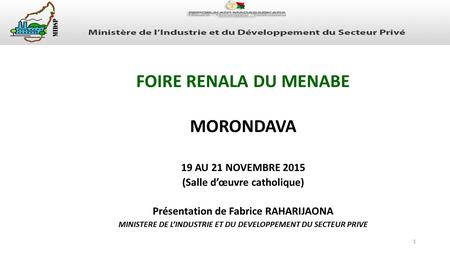 FOIRE RENALA DU MENABE MORONDAVA