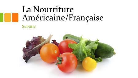 La Nourriture Américaine/Française