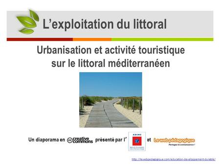 Urbanisation et activité touristique sur le littoral méditerranéen