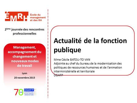 Actualité de la fonction publique