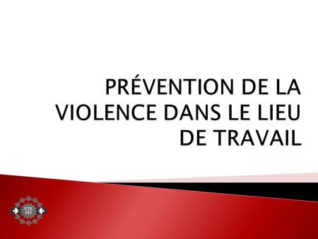  Proclamation de l’article 20 du Règlement canadien sur la santé et la sécurité au travail (partie XX) consacré à la prévention de la violence dans le.