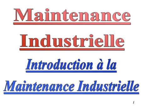 Maintenance Industrielle