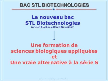 BAC STL BIOTECHNOLOGIES