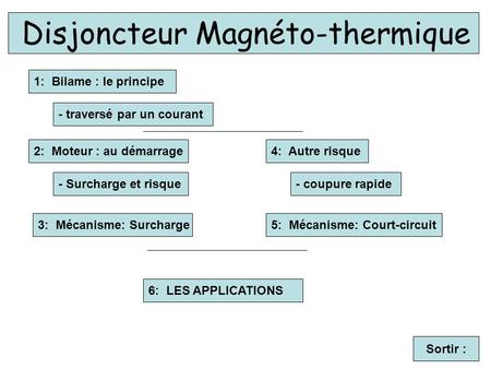 Disjoncteur Magnéto-thermique