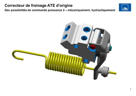 Correcteur de freinage ATE d’origine Des possibilités de commande puissance 2 – mécaniquement, hydrauliquement.