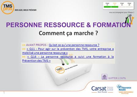 Personne ressource & formation