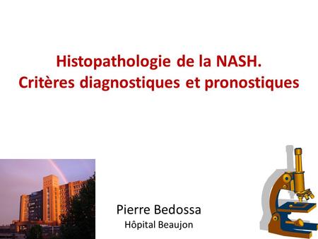 Histopathologie de la NASH