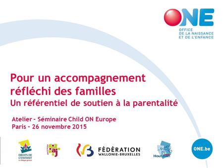 Atelier – Séminaire Child ON Europe Paris – 26 novembre 2015