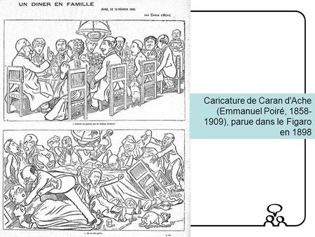 Caricature de Caran d'Ache (Emmanuel Poiré, 1858- 1909), parue dans le Figaro en 1898.