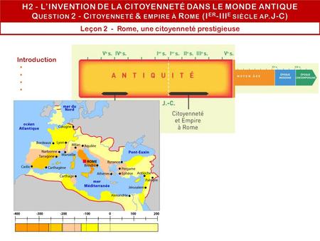 H2 - L’INVENTION DE LA CITOYENNETÉ DANS LE MONDE ANTIQUE