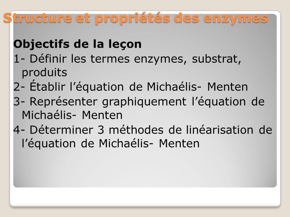 structure et fonction des enzymes