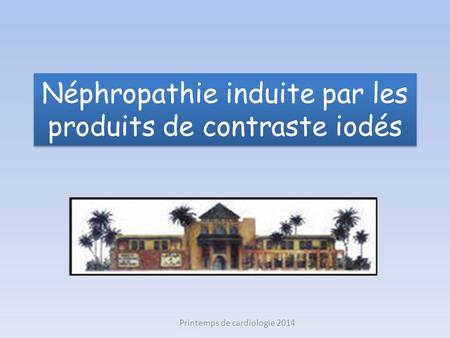 Néphropathie induite par les produits de contraste iodés