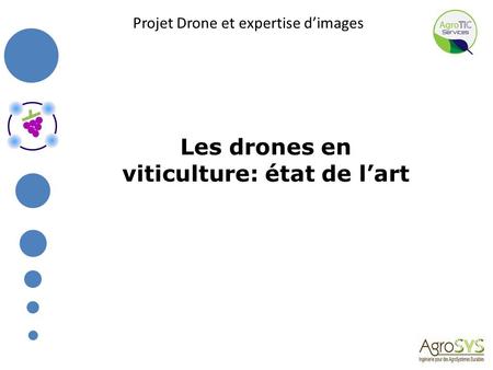 Les drones en viticulture: état de l’art