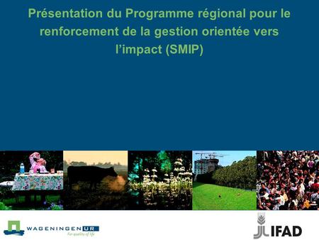Présentation du Programme régional pour le renforcement de la gestion orientée vers l’impact (SMIP)