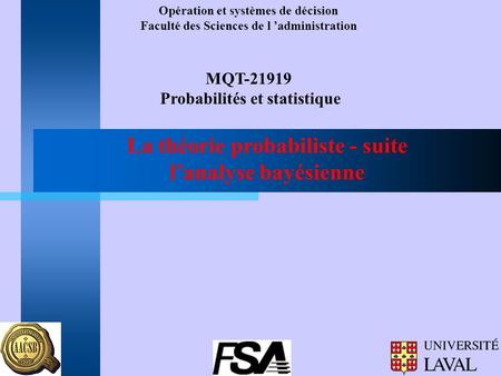 Plan 1. Probabilités conditionnelles 2. Indépendance en probabilité