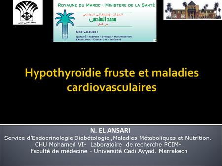Hypothyroïdie fruste et maladies cardiovasculaires