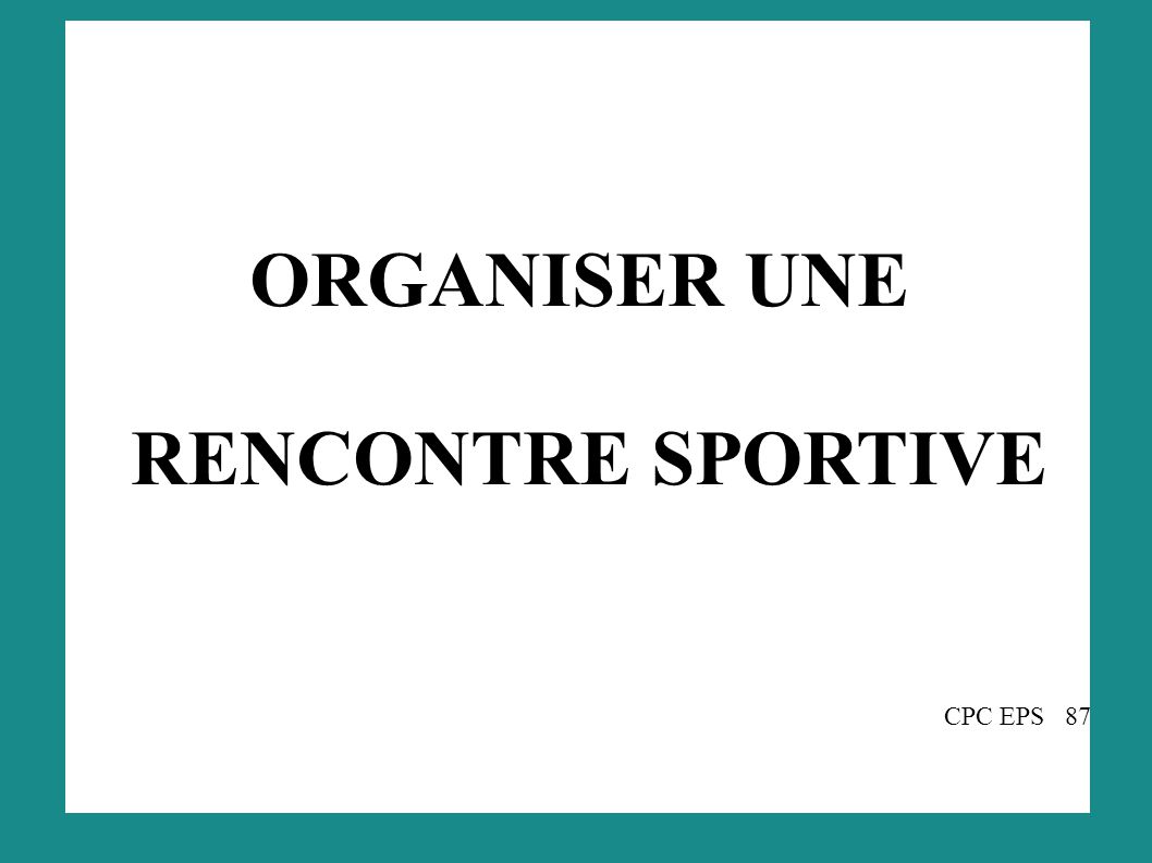 rencontre sportive site de rencontre