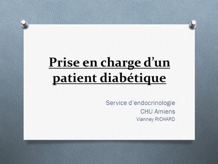 Sommaire Présentation du patient Hospitalisation Pied du diabètique.
