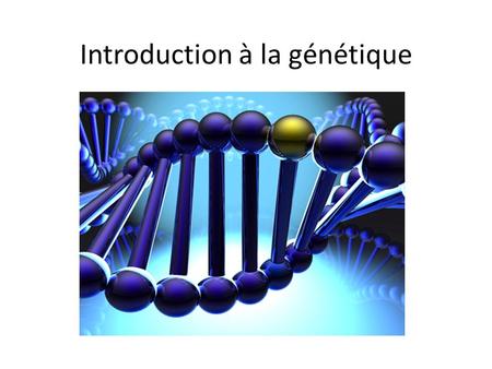 Introduction à la génétique
