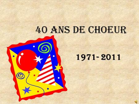40 ANS DE CHOEUR 1971- 2011. On a 5 ans! - 1976 Concert du 5 ième anniversaire. Le chef chante.