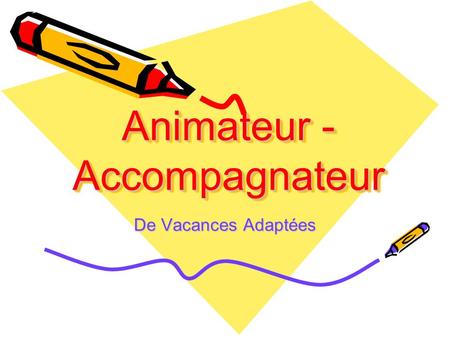 Animateur - Accompagnateur