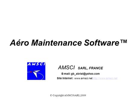 Aéro Maintenance Software™