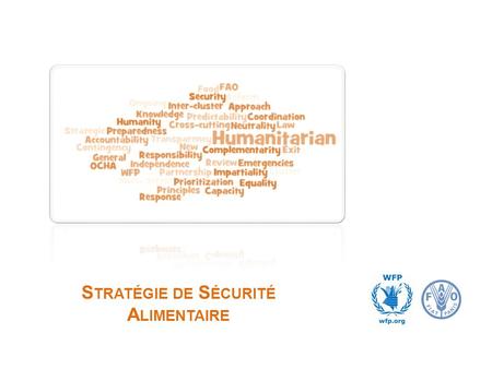 S TRATÉGIE DE S ÉCURITÉ A LIMENTAIRE. 1.Comprendre limportance et les méthodes de la coordination dune planification et élaboration de stratégie conjointes.